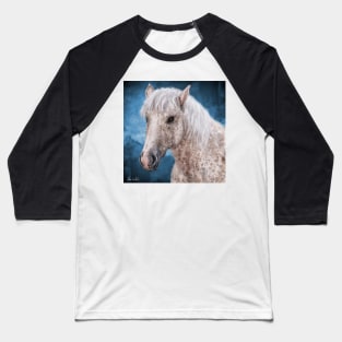 Painting of a Brindle Horse with White Coat Baseball T-Shirt